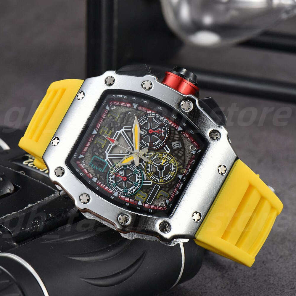 Designer Men's Richhar Mill Watch Watch Rubber Strap Sport Watch Man Stainless Multifunctional Watch High Quality Chronograph Automatic/quartz Watch With Box 2bb