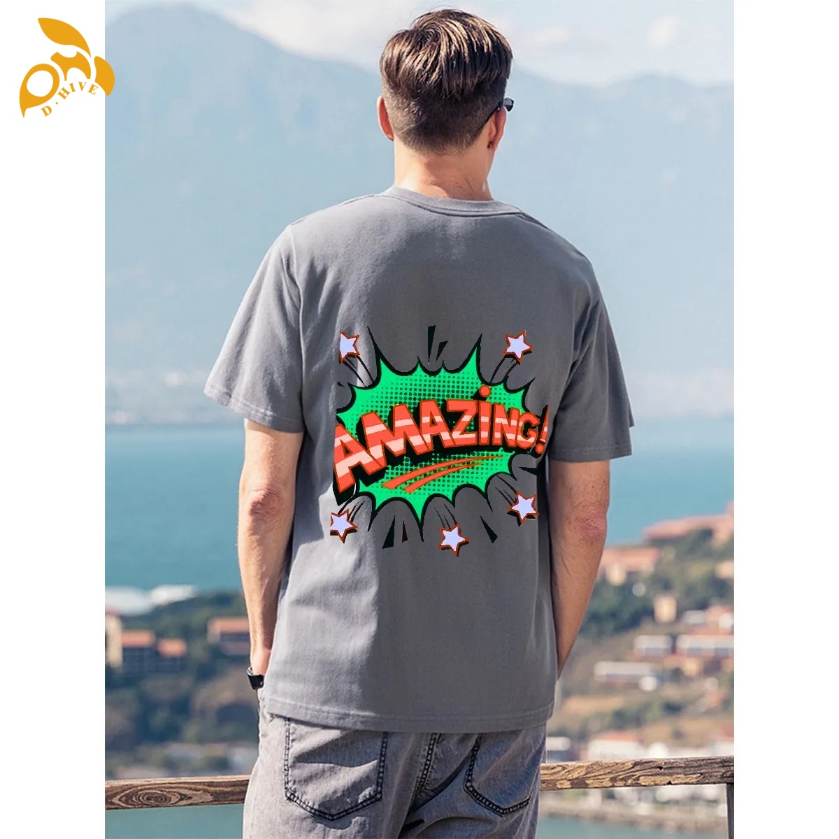 free shipping customized definition for Men's T-Shirts For The USA|180GSM Front & Back DTF high quality popular S-3XL comfortable