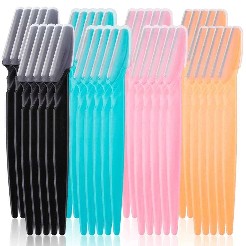 10Pcs Eyebrow Trimmer Women Face Shaver Portable Eye Brow Epilation Removal Cutters Safety Knife Makeup Scraper