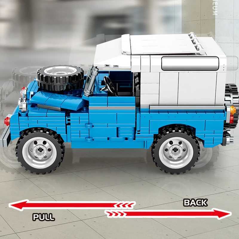 721 Pcs City Retro Mechanical Off Road Vehicle Building Block Roadster Racing Car Supercar Bricks Toys For Boys Children Gifts Y250627