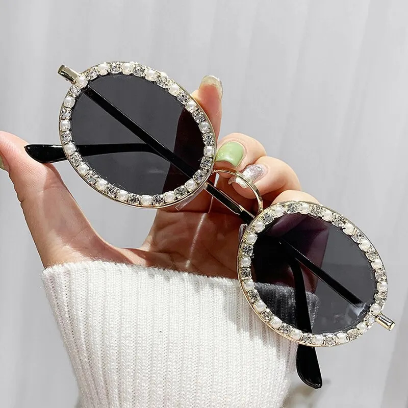 Large Frame Rhinestone Sunglasses UV Protection Crystal Sunglasses Diamond Studded Glasses Outdoor Sports Sunglasses 250627