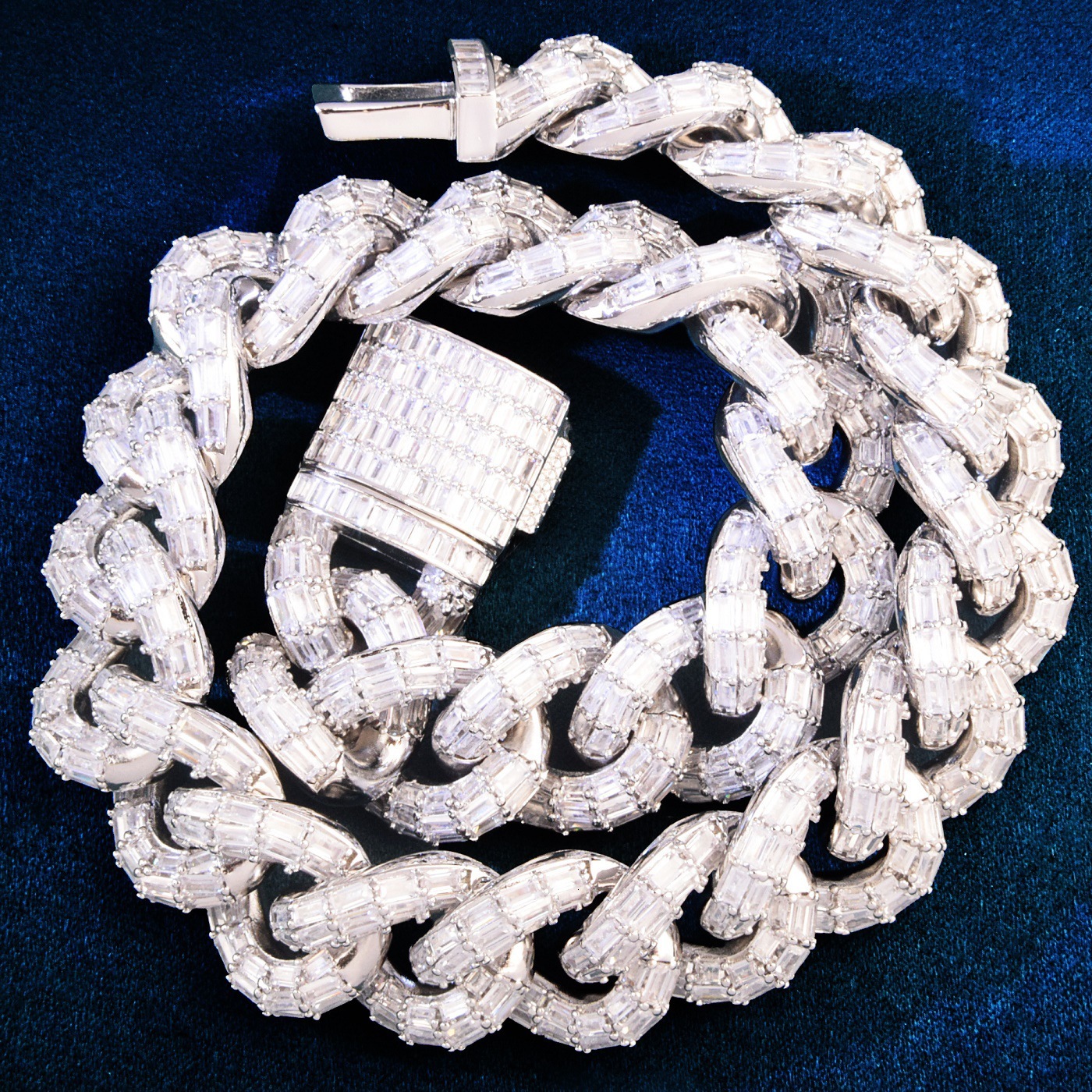 21MM Luxury VVS Moissanite Iced Out Hip Hop T-Step Cuban Chain Men's High-Quality Multi-Size Statement Jewelry Pass the diamond tester