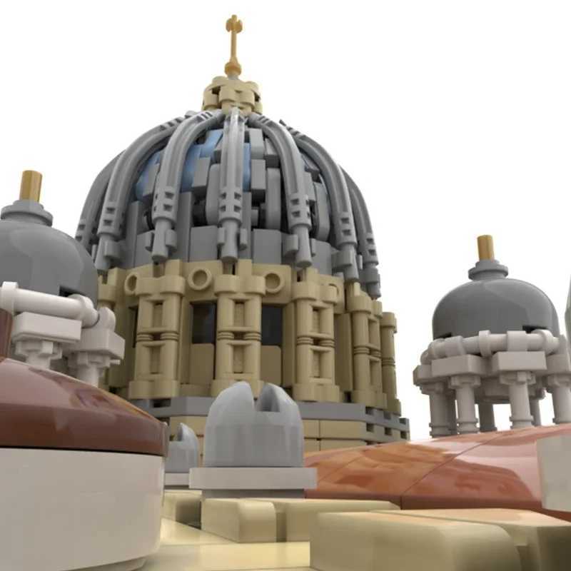 MOC Architecture Church St. Peters Basilica Castle Building Blocks Set Cathedral House Collection DIY Toys Children Kid Gifts Y250627