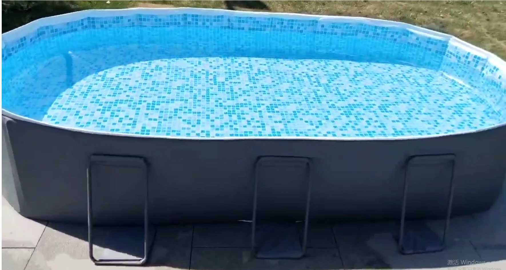 Large Swimming Pool Children Home Adult Free Inflatable Family Play Water Slide Outdoor Folding Canvas Bracket Swimming Pool X250628