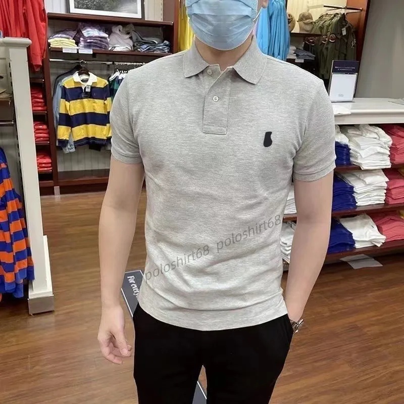 Mens polo t shirt Designer t shirts Embroidery Womens Letter Pure Cotton T-shirts Printing Black White Summer Casual Short sleeve AAA