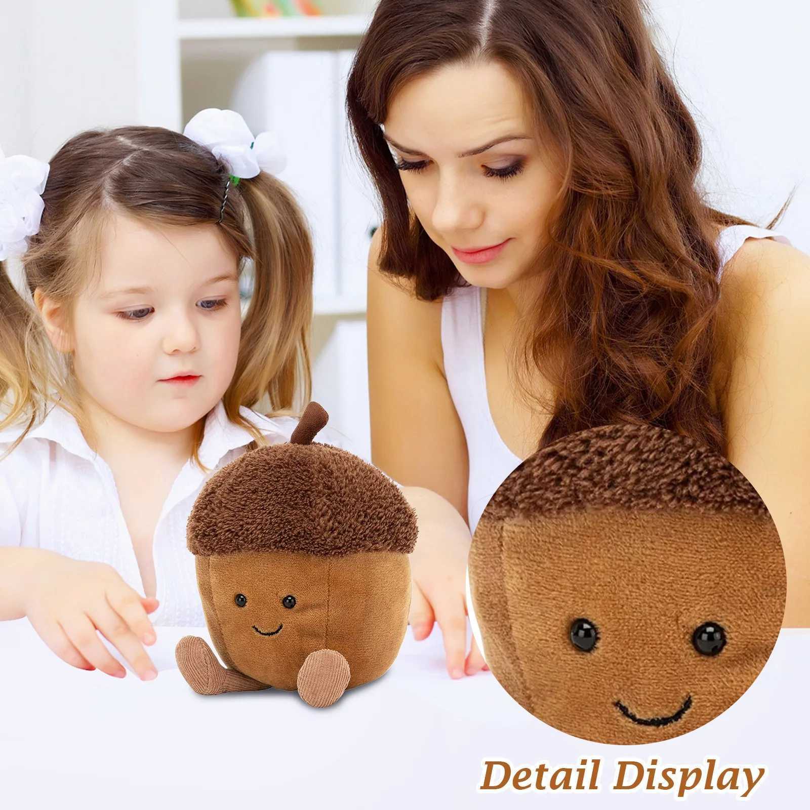 Acorn Plush Toys Kawaii Stuffed Dolls Cartoon Fruit Throw Pillow Adorable Home Decor Toys Birthday Gift For Kids X2506281