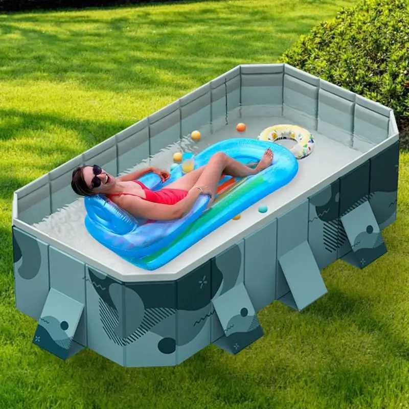 Swimming Pool Non-inflatable Folding Easy Installation Thickened PVC Family Bathing Pool Toy Outdoor Folding Swimming Pool X2506281