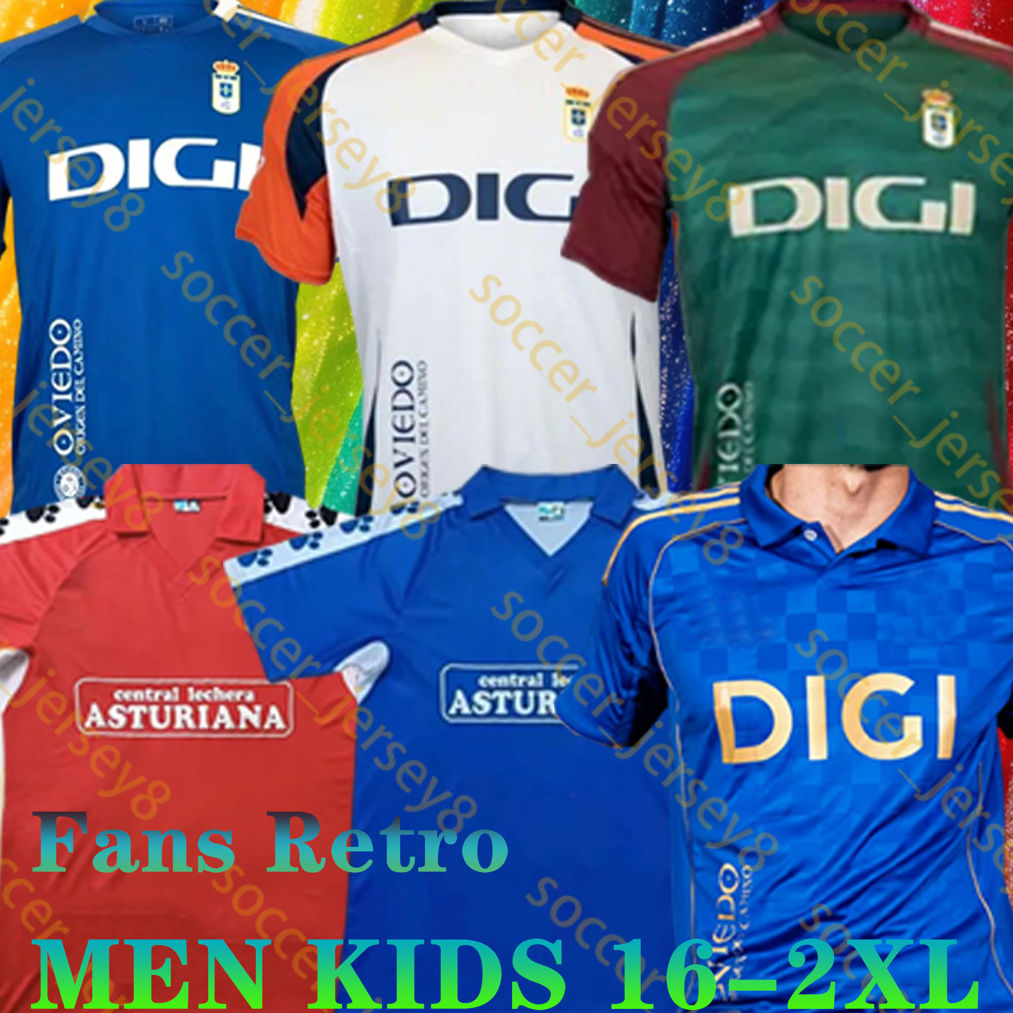 2024 2025 2026 Real Oviedo Soccer Jerseys Retro 1990 1991 S. CAZORLA BORJA CAMARASA HUGO ALEMAO SEOANE MOYANO PAULINO SEBAS 24 25 26 Men kids kit Camiseta Football Shirt