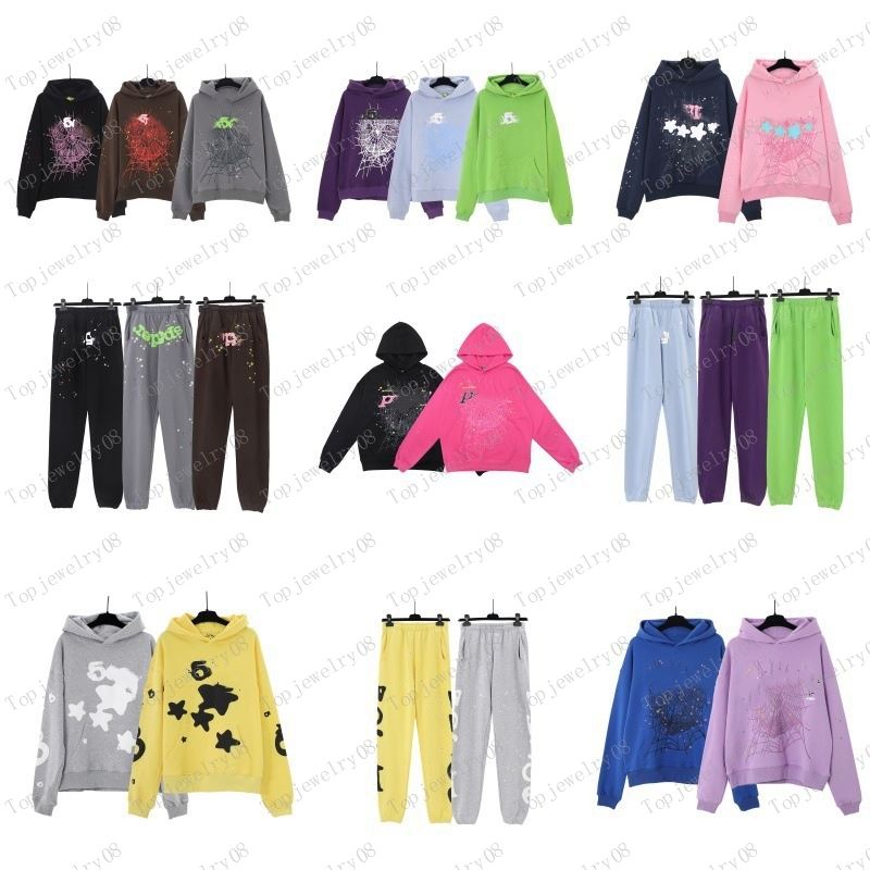 Spider Hoodie Set | Men Women Streetwear Pullover Hoodie Sweatpants - Casual 2024 Hip Hop Fashion