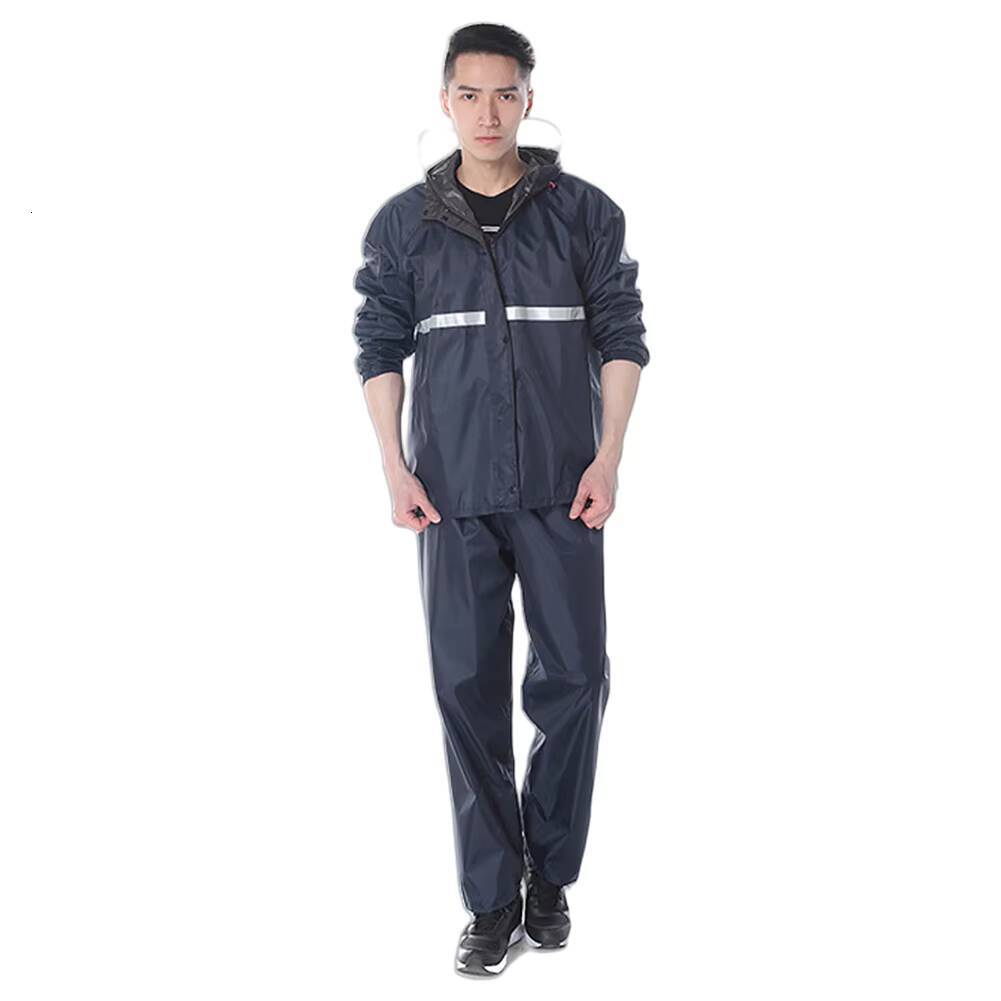Thickened Raincoat Suit Reflective Waterproof Rainstorm Prevention Adult Jacket Pants Moto Riding Coat Biker Rain L-3XL