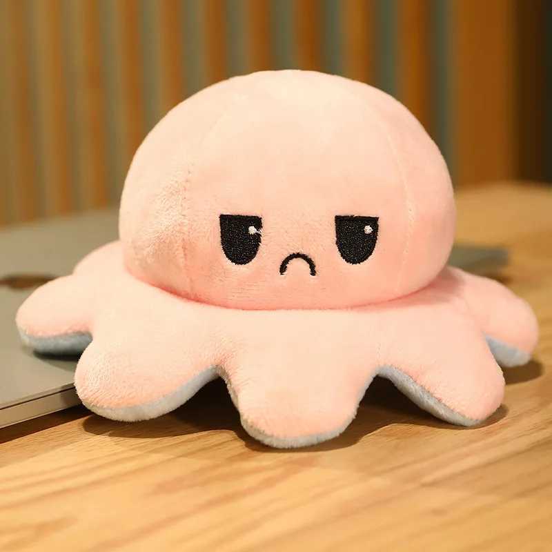 Flip-over Octopus Doll Double-sided Flip Doll Childrens Octopus Plush Toy Expression Changing Face Octopus Doll X250628