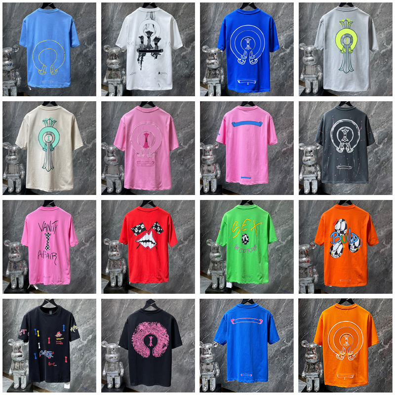 Chrome Stylish 25SS Summer Fashion Men's Shirt Designer T Shirt for Men and Women Cross Graphic Tee Y2K Style Sizes S- XL