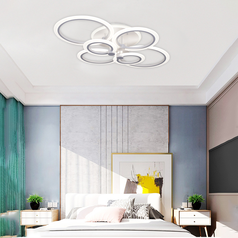 Designer Nordic Ceiling Light - Dimmable Warm/Cool White, Remote