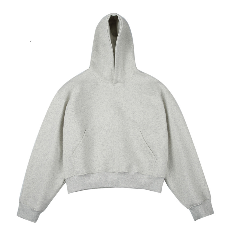 500G American High Street Cleanfit Short Oversized Hoodie Unisex Loose Thick Boxy Sweatshirt