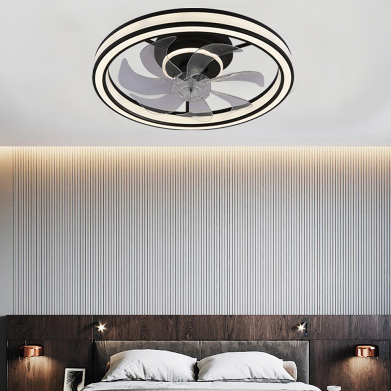 Nordic Ceiling Fan with Light - Dimmable 3CCT, Remote, 6-Speed Quiet