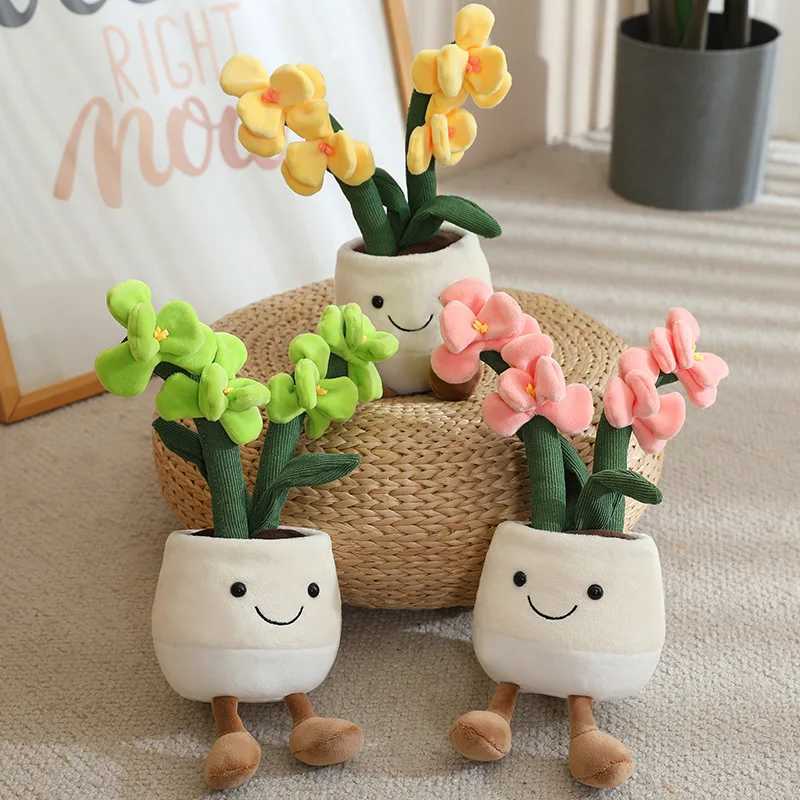 Kawaii Cartoon Sunflower Plush Doll Potted Plant Tulip Succulent Hyacinth Cactus Plush Toy Home Decor Gift For Boys And Girls X2506281
