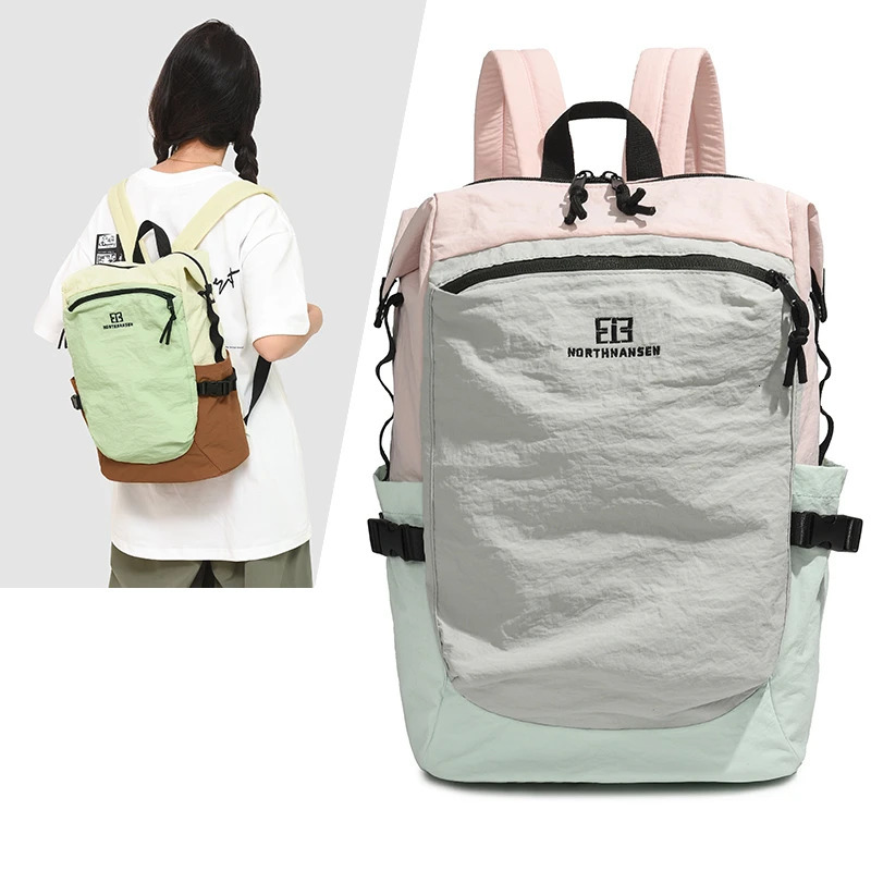 Outdoor double-shoulder backpack for women with large capacity. Its portable and suitable for commuting traveling. Its a cas 250627