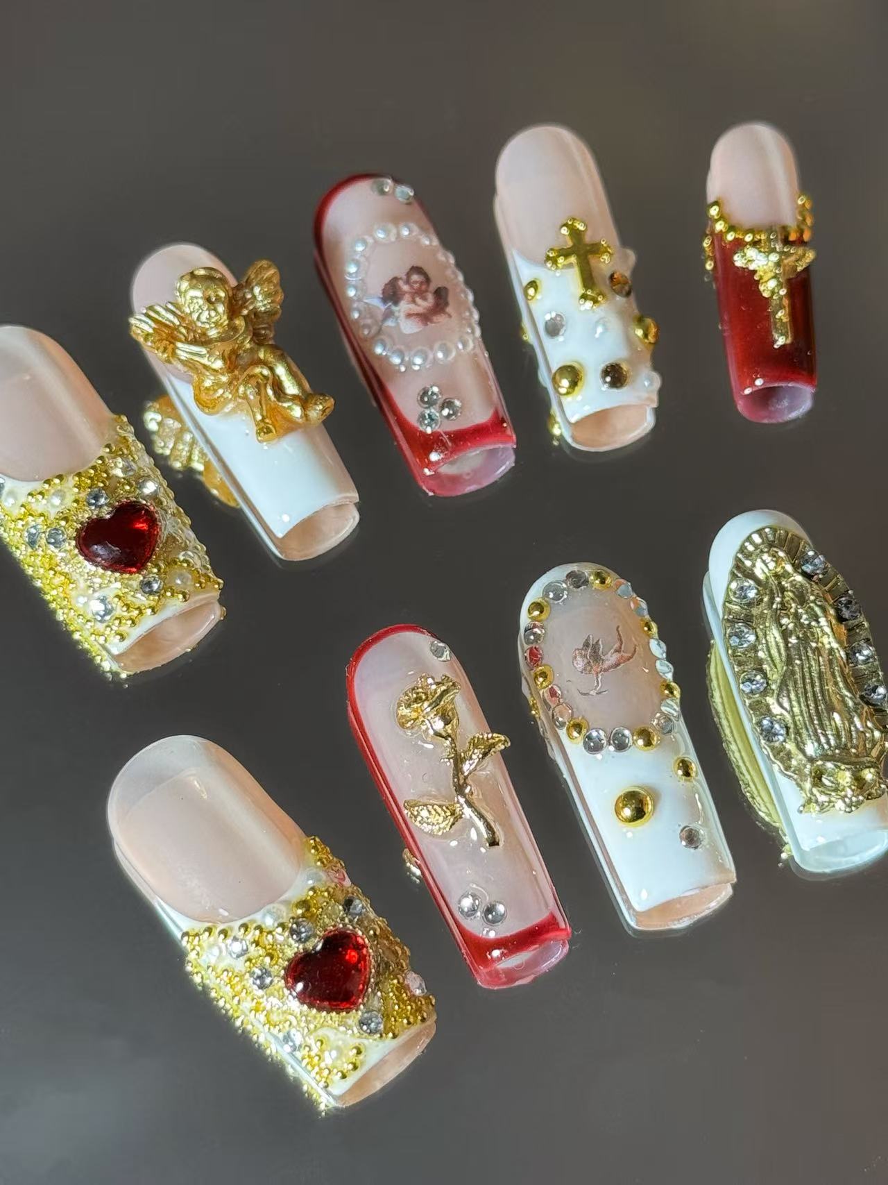 Premium Handcrafted Press-On Nails - Durable Convenience for DIY Beauty Enthusiasts