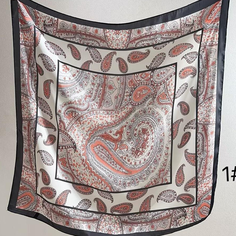 Luxurious Cashew Patterned Womens Silk Neckwear - Elegant Headscarves & Nekerschiefs Available in Classic Sizes