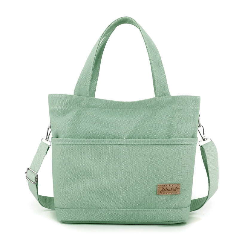 MAOYA Japan Style Women Canvas Handle Fashion Commuter Shoulder Large Capacity Student Working Versatile Crossbody Tote Bag