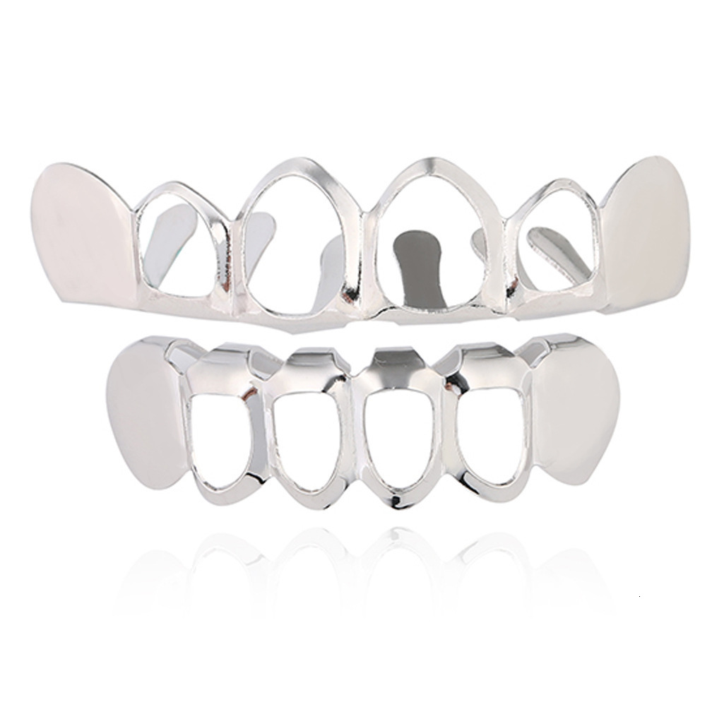 New Arrival 18k Gold Hollow Polished Hip Hop Men's Trending Grillz Accessories Rapper Costume Accessories