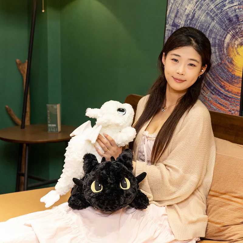 Toothless Dragon Plush Toy Kawaii Cartoon Dragon Plushie Anime Soft Stuffed Doll Home Decor Sleeping Pillow Kid Gift X250628