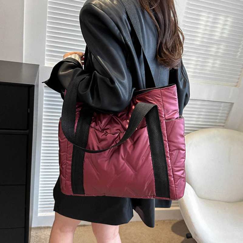 New Fashion Handbags Women Soft Quilted Space Cotton Shoulder Bag Ladies Luxury Crossbody Bags Bolso Mujer Couple Bag Tote BagsXJ250627
