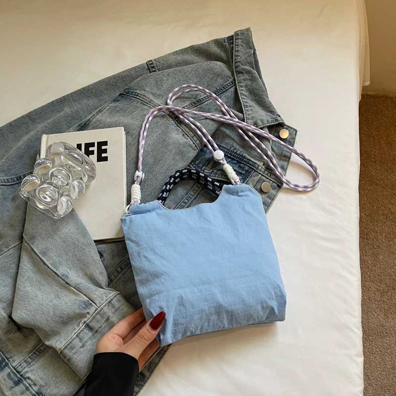 Mini Niche Shopping Bag Nylon Embroidered Handbag 2025 Summer New Lightweight Shopping Crossbody Mobile Phone Bag XJ250627