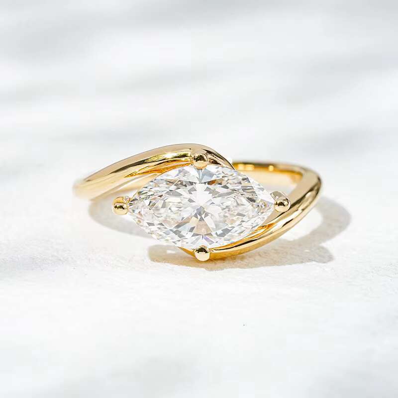 Starsgem Special Design 2CT Marquise Cut DEF VS VVS Lab Grown Diamond Engagement Ring IGI Certified