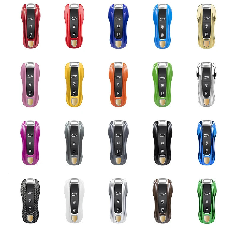 Solid color ABS For Macan 718 Taycan 911 cayman Boxster 971 Remote Smart car Key case cover car Accessories 250628