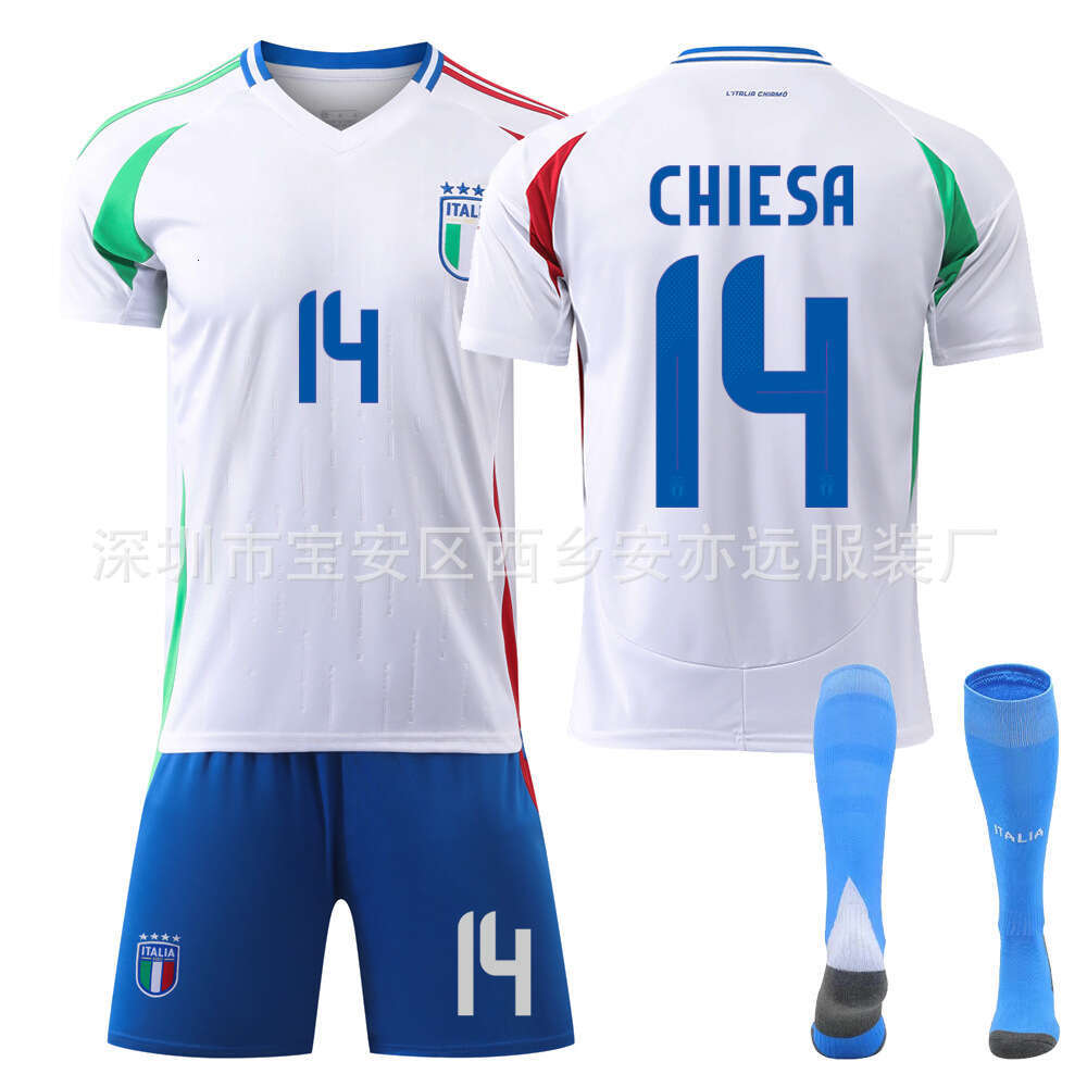 2024 Italy Cup Away Jersey 14 Giacomo Riquelme No. 18 Emanuele Giacchi Adult Soccer Kit Set