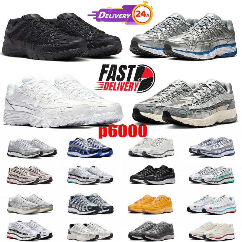 Designer P6000 shoes Trainer P6000 Anthracite Grey Shadow grey Metallic Sier Triple White Men Women Sneakers OutdoorTrainers Running Shoes 36-45