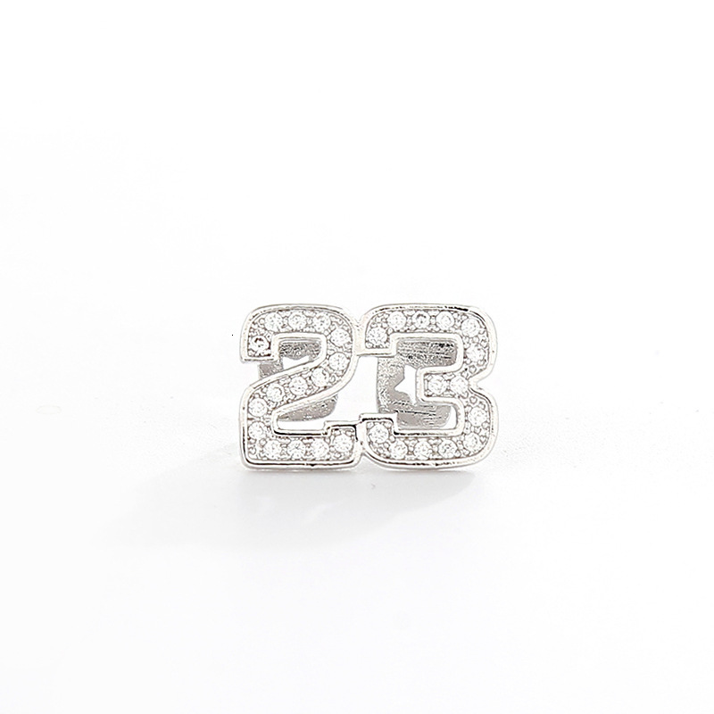 New Arrival Hip Hop Double Teeth Iced Out Jordan 23 Number Design Grillz Accessories Rapper Costume Accessories Pass the diamond tester