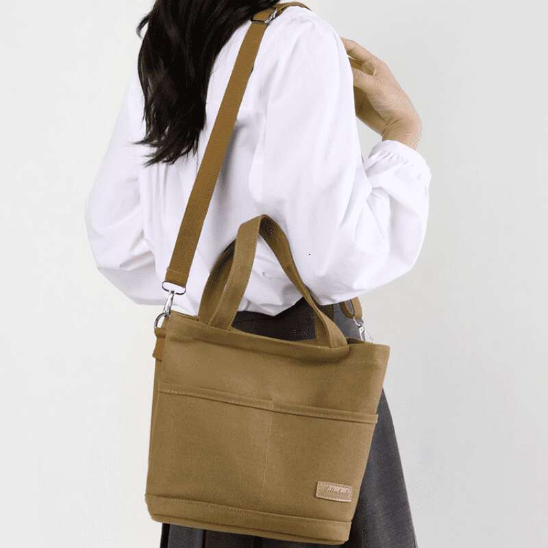 MAOYA Japan Style Women Canvas Handle Fashion Commuter Shoulder Large Capacity Student Working Versatile Crossbody Tote Bag