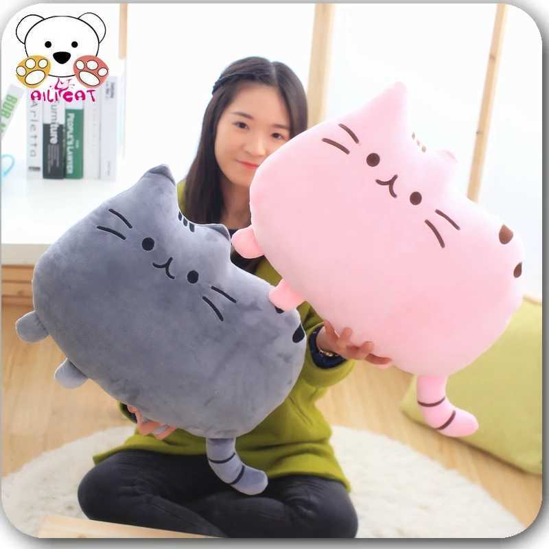 Soft Cat Plush Pillow Kitten Cushion Soft Colorful Stuffed Toys Gray Pink White Plush Doll Household Gifts for Girlfriend X250628