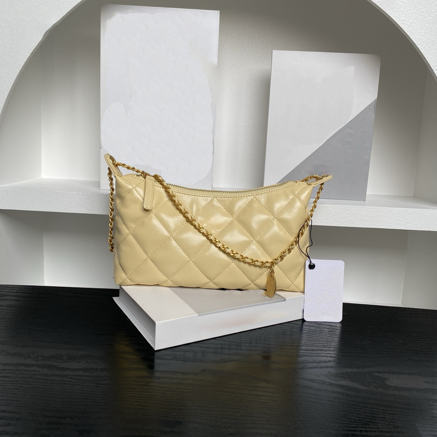 10A Designer Bag Luxury Shoulder Bag Classic, Popular Checkered Gold Metal Hardware Chain Crossbody Bag, Shoulder Bag, Women's Classic Mini with Boxed Handbag