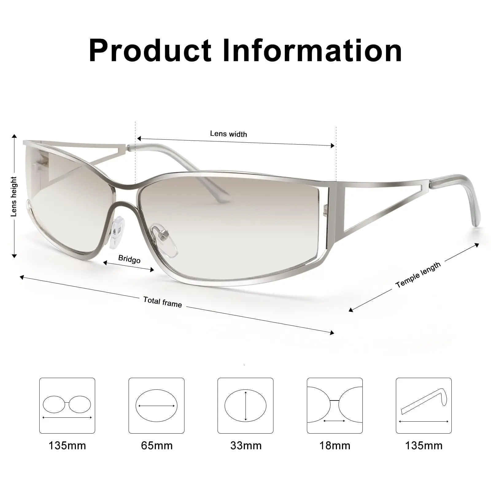 Trendy 2000s Y2K Sunglasses for Women Men Girls Metallic Fashion Oval Aesthetics Rave Shades Concert Accessories 250626