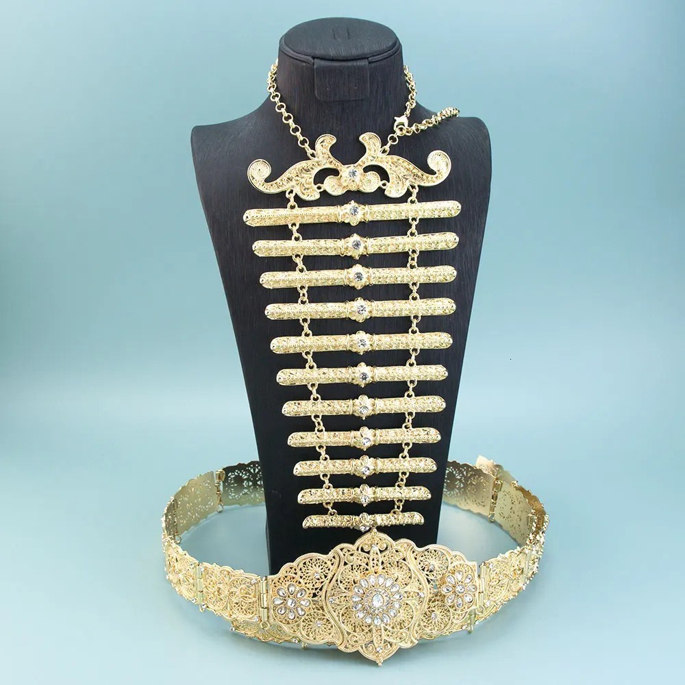 Russian Caucasus Ethnic Womens Belt Wedding Robe Costume Decoration Body Waist Seal Accessories Set241203