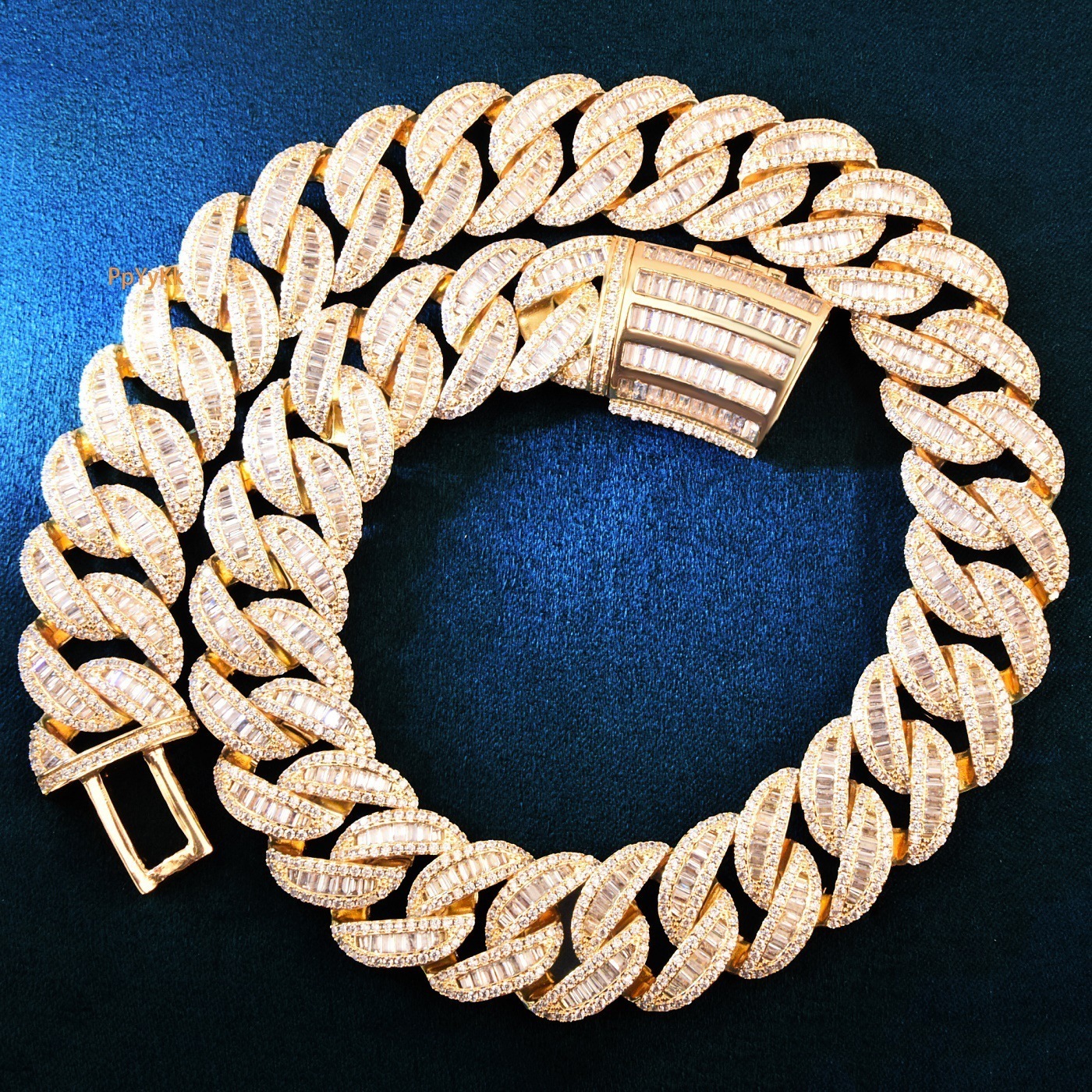 20mm Luxury VVS Moissanite Iced Out Hip Hop Semi-Arc T-Step Cuban Chain Edgy Bling Multi-Size Statement Jewelry Pass the diamond tester