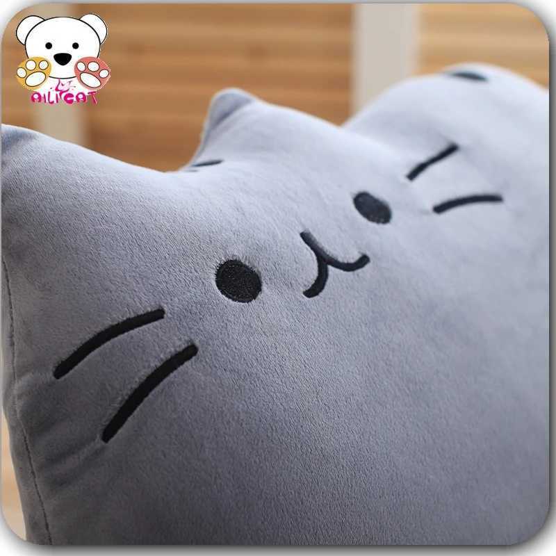 Soft Cat Plush Pillow Kitten Cushion Soft Colorful Stuffed Toys Gray Pink White Plush Doll Household Gifts for Girlfriend X250628