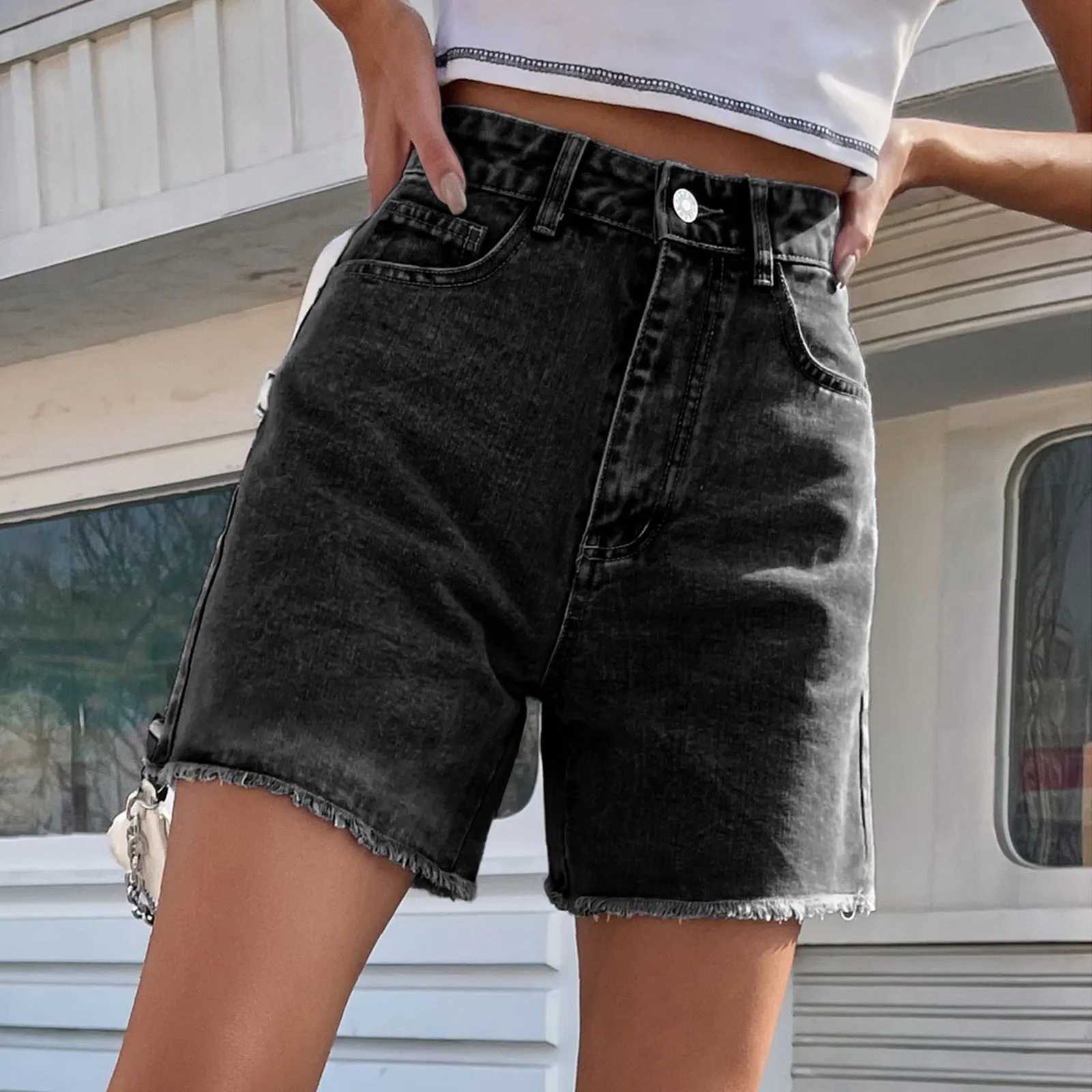 Summer Thin Baggy Half Length Denim Shorts Jeans Korean Vintage High Waist Jean Short Pants Women Strtwear Casual Pantnes L250627