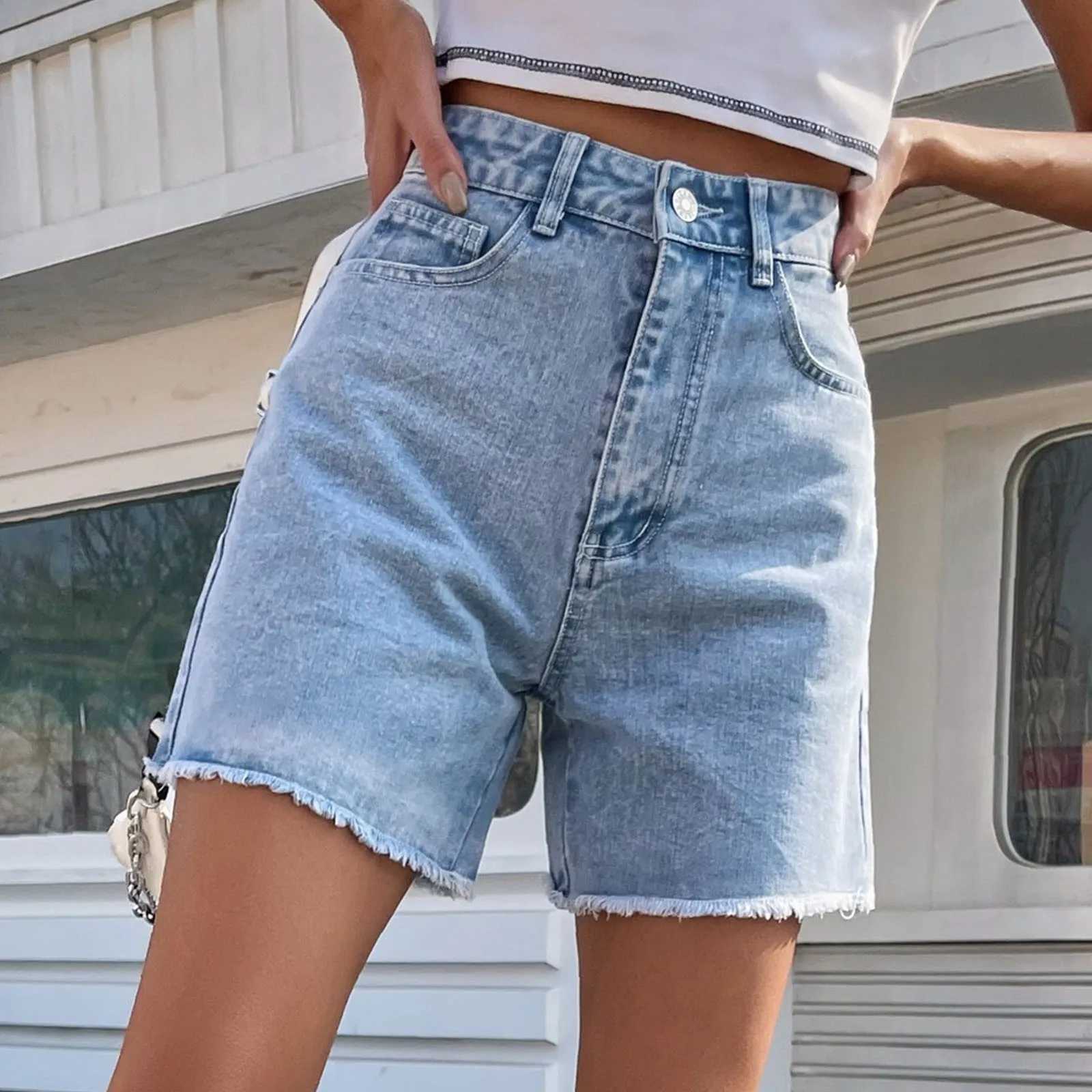 Summer Thin Baggy Half Length Denim Shorts Jeans Korean Vintage High Waist Jean Short Pants Women Strtwear Casual Pantnes L250627