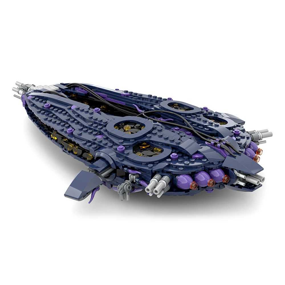 Gobricks MOC Stargate Wraith Hive Ship Bricks Model Wraith fleet Building Blocks Ancient City Ships Traveler ships Toys Gift Y250627