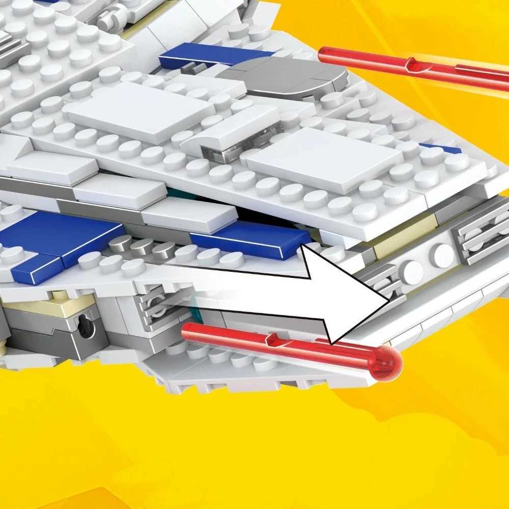 In Stock Millennium Spaceship Falcon Building Blocks Model Compatible 75212 Adult Building Brick Toy Children Birthday Gift Y250627