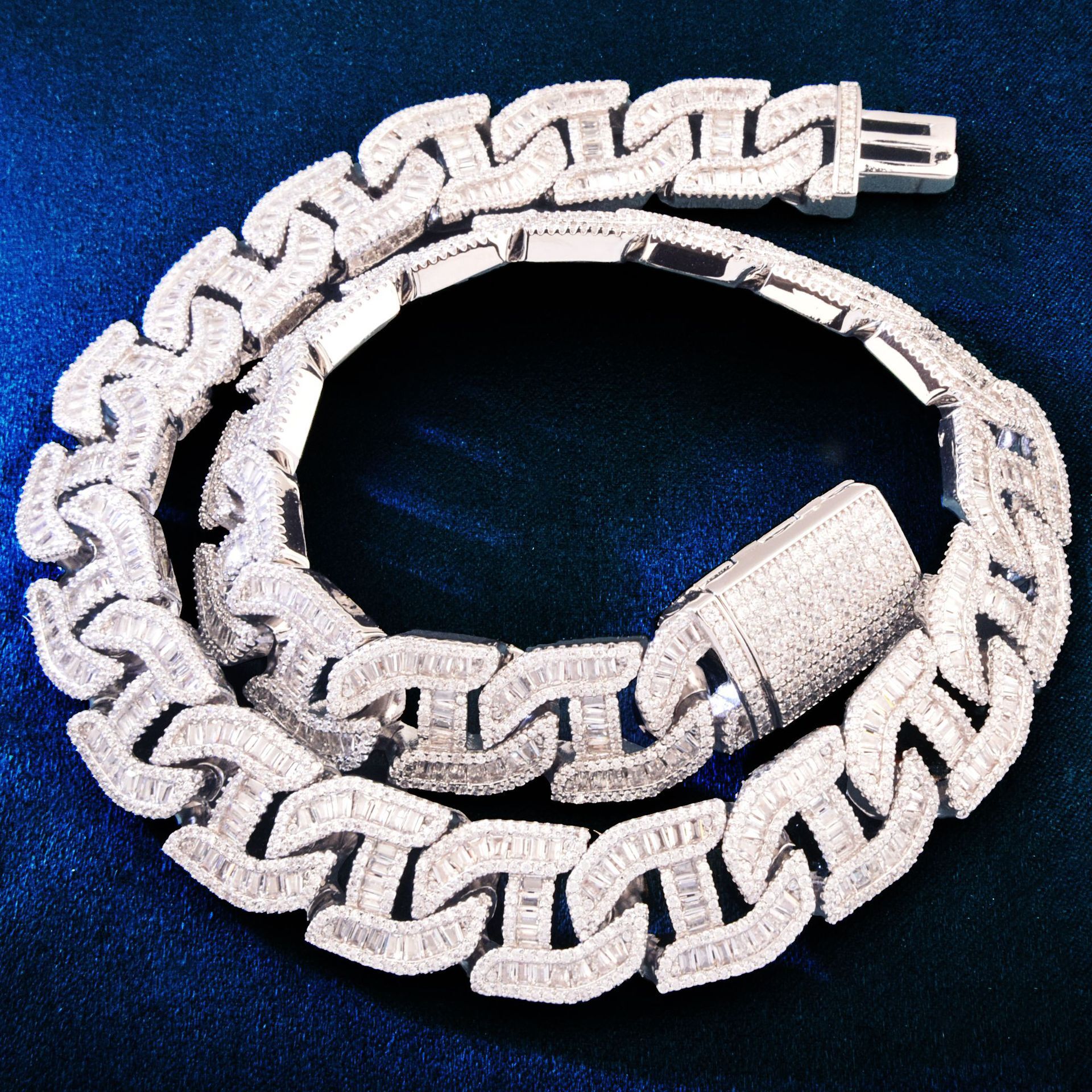 16mm Luxury VVS Moissanite Irregular Iced Out Hip Hop Cuban Chain High-Quality Multi-Size Edgy Statement Jewelry Pass the diamond tester