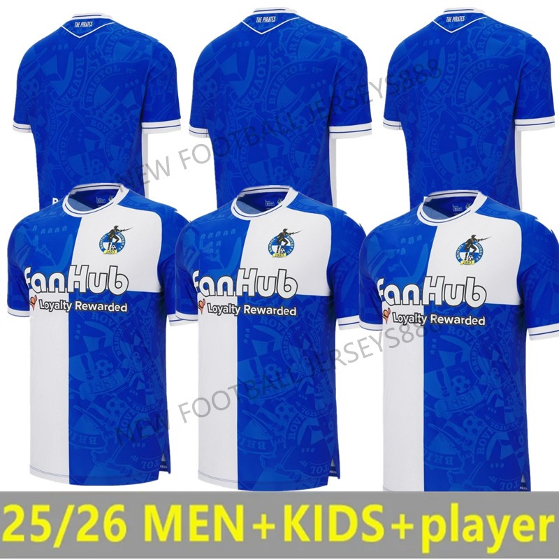 NEW S-4XL Bristol Rovers Soccer Jerseys 2025 2026 Home Away Football Shirts Short Camisas de Futebo