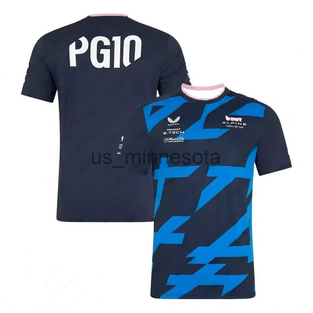 Men Casual Tee Motorsports Motocross Jersey Adult Top Motorcycle F1 Sportwear Boys Team A-Alpine T Shirt Racing Driver Clothes J250628