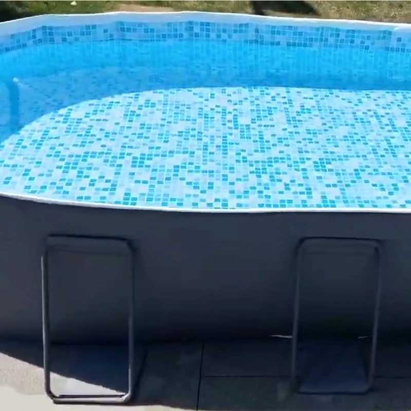 Large Swimming Pool Children Home Adult Free Inflatable Family Play Water Slide Outdoor Folding Canvas Bracket Swimming Pool X250628