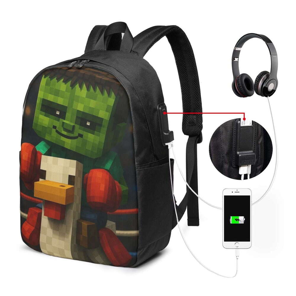 Chicken Jockey Laptop Backpack for Teen Women men 17 Inch Casual Daypack