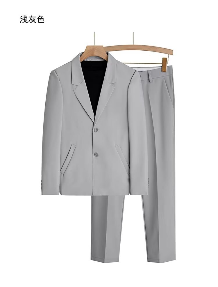 Spring and Autumn New Style Light Mature Wind Blazer Men Loose Trend DK Uniform Top Chic Handsome Suit Set